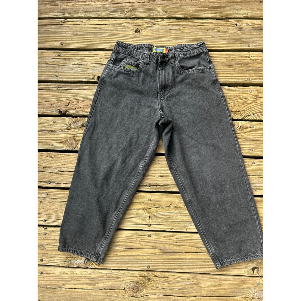 Empyre Barrel Leg‎ Jeans Womens 28 Washed Black Y2K Skater Balloon Wide Leg